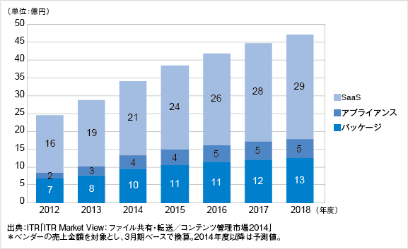 インターネット型電子転送市場規模推移および予測：提供形態別